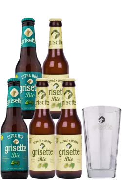 Brauerei Grisette Paket mit Glas