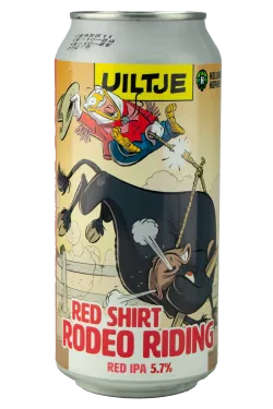 Uiltje red shirt rodeo riding - red ipa - Die Bierothek