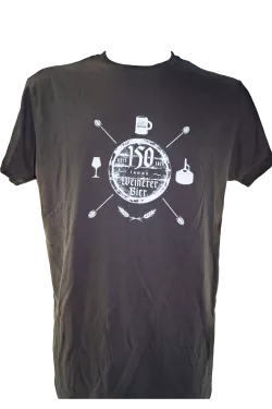 Brauerei T-Shirt "150-Jahre" Logo weiß Größe S