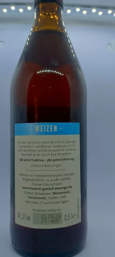 Product Zwanzger Weizen